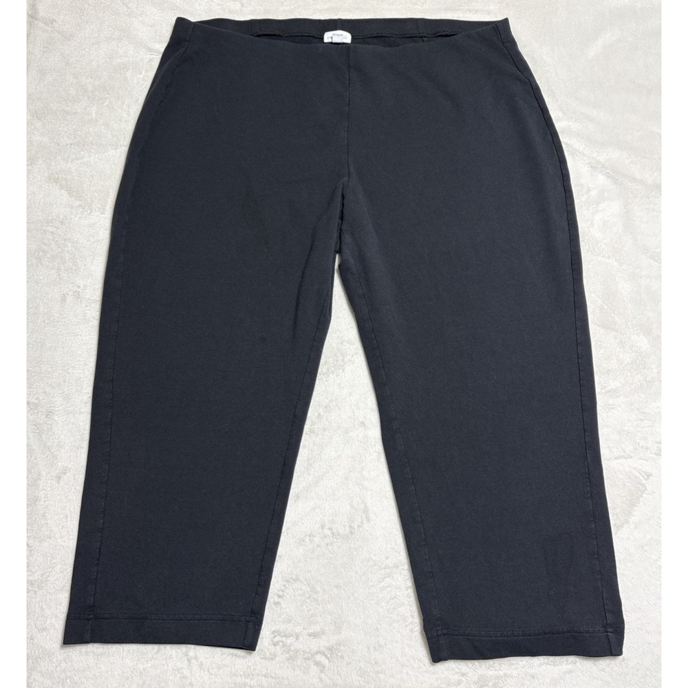 Pure‎ J Jill Cropped Pants Women's Size 3XL Black Pull On Elastic Waist Capri